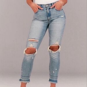 Abercrombie & Fitch Distressed Mom Jean